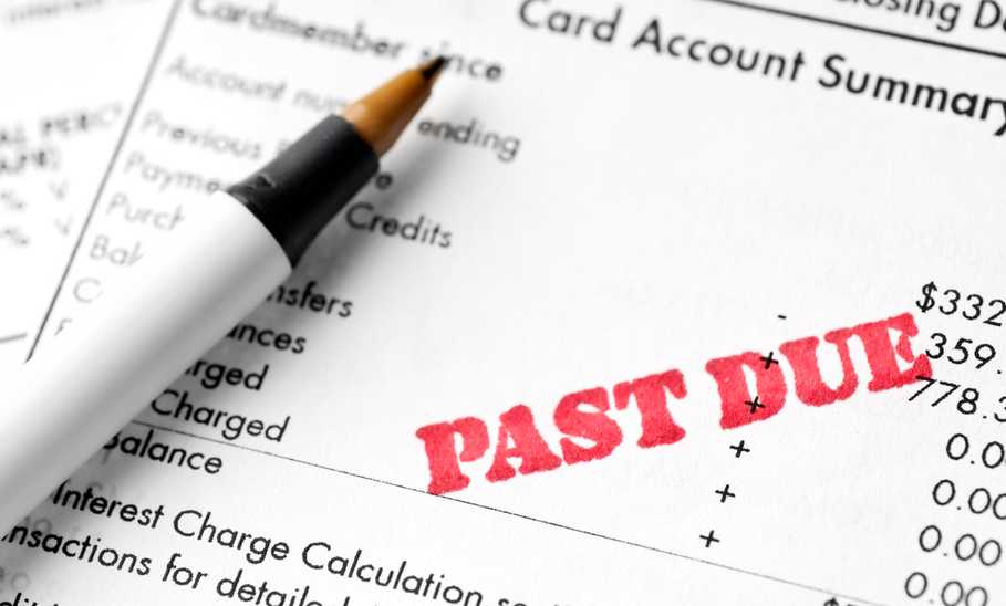 past due bank debt statement